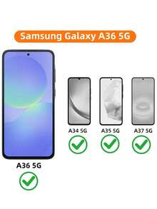 1入裝 Galaxy A36 5G/A56 5G 防偷窺螢幕保護貼，9H 硬度防窺鋼化玻璃，無氣泡，適配手機殼，相容 Galaxy A57 A37 A55 A54 A53 A52 A17 A07 A16 A06 A15 A05 A14 A13 A12 及其他機型 - 黑色 - 查看 6
