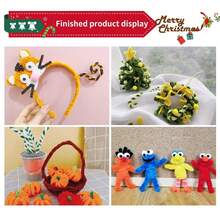 [131pcs Handmade Set]100pcs Solid Color Pipe Cleaners + 30pcs Googly Eyes + 1 DIY Tutorial Book, Soft Chenille Stems, Suitable For Handmade Flowers, Holiday Decorations, Home Desktop Decor, Seasonal Party And Holiday Gift DIY Craft Materials - Pipe Cleaner Set - View 11
