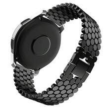 20mm XDfind Fish Scale Texture Metal Watch Band(Silver) - Black - View 4