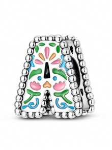 Silver Plated Animal Letter Charms,Rabbit Elephant Turtle Butterfly Horse Beads Pendant,Spring Holiday DIY Jewelry Gift Fits Bracelet Necklace - Multicolor - View 14