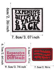 1 Set Of 3/9pcs Multicolored English Letter Series Embroidery Patch Cute Fashion Polyester Badge Applique DIY Clothing Iron On Patches Sew Accessory Cloth Stickers Suitable For Backpacks, Jeans, Jackets, T-Shirts, Hats, Dresses, Etc - Mash Up - View 8