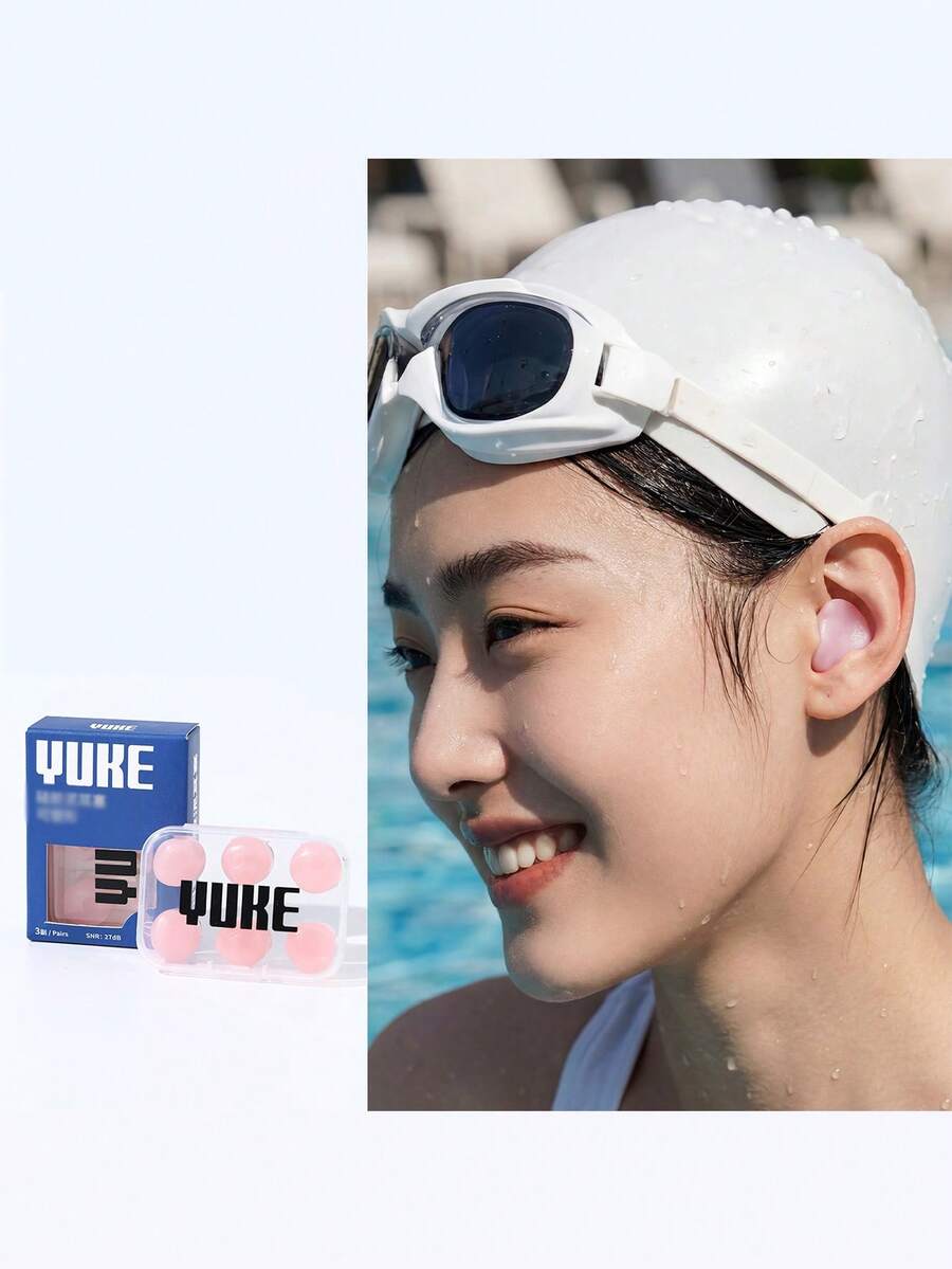 6pcs Moldable Silicone Earplugs, Waterproof For Swimming, Noise-Canceling For Sleeping, Snoring Prevention - Multicolor - View 1