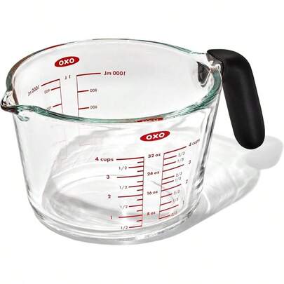 OXO Good Grips - Taza medidora de vidrio de 4 tazas