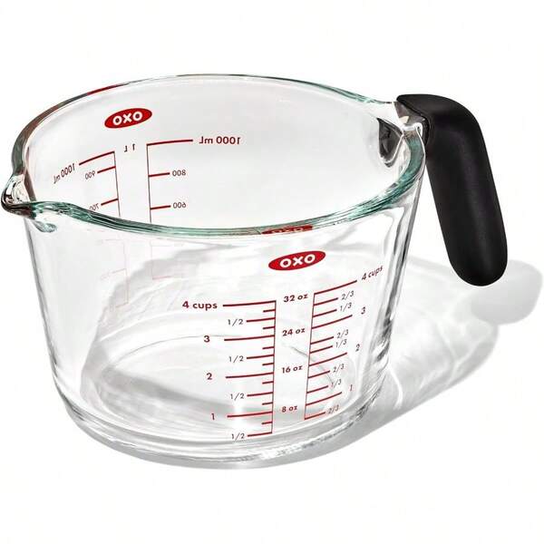 OXO Good Grips - Taza medidora de vidrio de 4 tazas
