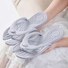 1 par de chanclas de masaje minimalistas y plegables, pantuflas suaves antideslizantes para interiores, sandalias portátiles para viajes y playa - zapatillas - Ver 18