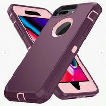Anti-Drop Anti-Shock Anti-Wear Full Body Protection Phone Case, Durable And Sturdy, 3-In-1 Protective Case Compatible With Iphone, Galaxy And Other Phones - Wine Pink - View 102