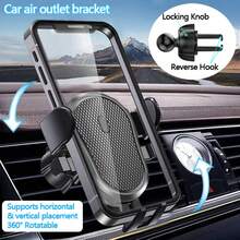 1 buah Dudukan Ponsel Ventilasi Udara Mobil Warna Hitam Universal Dudukan Ponsel Navigasi Ventilasi Udara Mobil - Satu ukuran cocok untuk semua. - View 11