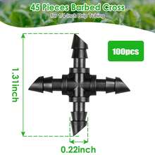 Konektor Tee Berduri untuk Selang Irigasi Tetes 1/4", Cocok untuk Selang Irigasi Tetes 1/4", Dirancang Khusus untuk Sistem Irigasi Tetes atau Semprotan. - pipa irigasi tetes - View 19