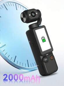Portable High-Definition Night Vision Sports Camera, 180° Rotatable Lens - Hands-Free Wearable Camera For Cycling, Hiking And Sports Recording, Rechargeable, Video Diary Camera, Pocket-Sized Stabilizer Camera With 180° Rotation, Full-Body Filming, Suitable For Video And Recording, Perfect For Life Recording And Travel, 2000mAh - Multicolor - View 11