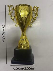 1pc Plastic Gold Trophy, Award Ceremony Decor, Party Favor - Gold - View 11