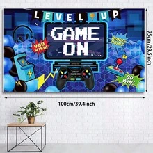1件裝 遊戲派對裝飾 遊戲攝影背景布 生日拍照橫幅 遊戲玩家房間裝飾 遊戲迷專用 遊戲玩家派對裝飾用品 - 查看 7