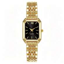 5pcs/Set Women's Square Quartz Watch Elegant Sparkling Rhinestone Jewelry Set, Suitable For Daily Wear, Birthday Gift For Girlfriend And Family - Black - View 10