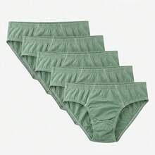 Kit 5 Cuecas Slip Adulto Masculina Confortável Respirável Malha Algodão Macia Promoção - GG - Visão 5