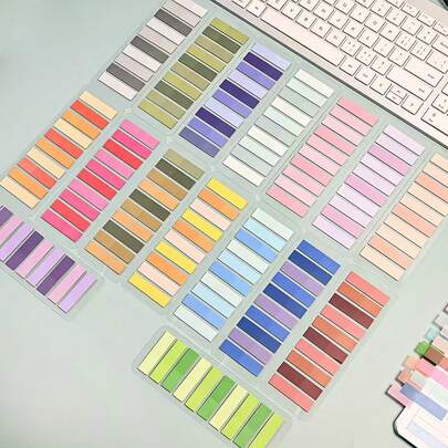 3200 Sheets Gradient 3-Color Cycle Mixed Index Sticky Notes, 200 Sheets Per Card, Vibrant Colors, Suitable For Office, Study Document Classification, Notebook Marking And Page Annotation, Back To School Essential