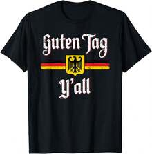 Oktoberfest German Flag Prost Guten Tag Y'all T-Shirt - 黑色 - 查看 2