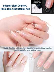 KAMUA Set Poly Gel 3 Warna Netral Tahan Lama Tampilan Alami Dapat Dilapisi dan Diperkuat Cocok untuk Salon, Rumah, dan DIY Kuku 15g Bening/Putih Susu/Merah Muda Lembut - MultiWarna - View 2