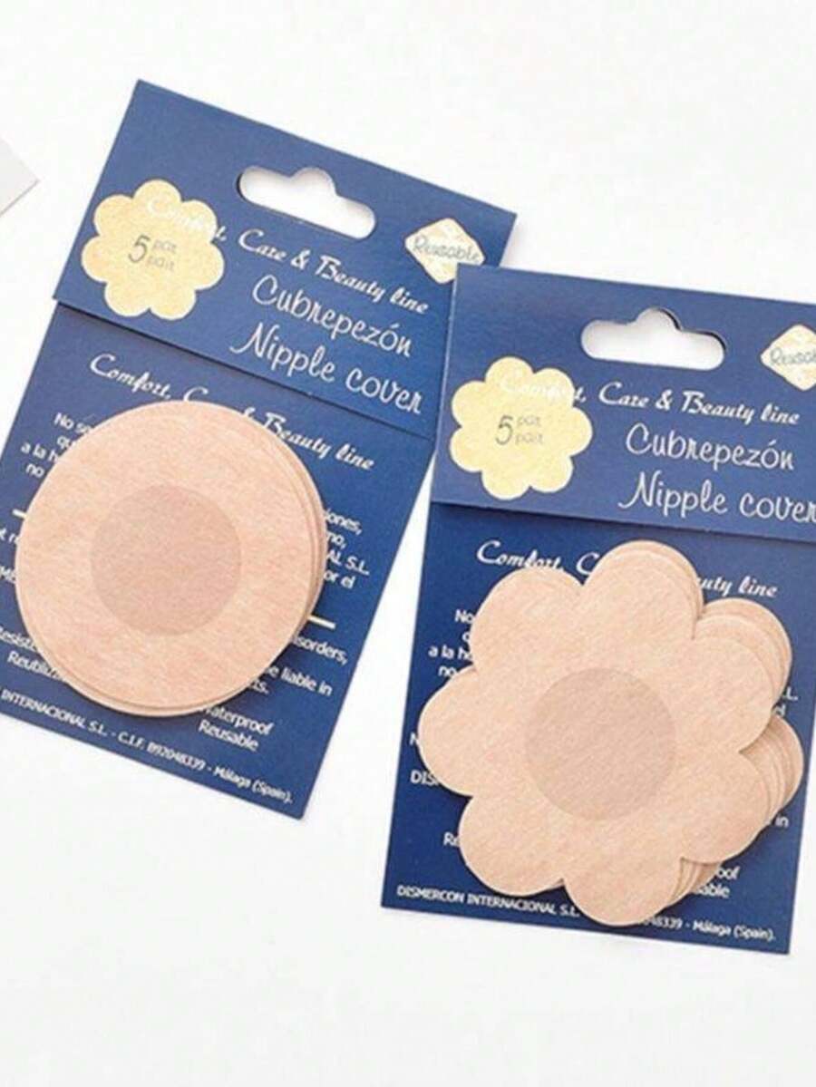 Adesivo kit 100 Tapa-Seios Invisível Protetor com 7,5cm de Diâmetro para Tampar Mamilos/Aureola/5PARElS - Mistura 2Pacote(20 Unidades) - Visão 1