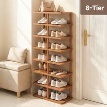 Senmeo Adjustable 5- Or 8-Tier Shoe Organizer, Sturdy Construction, Space-Saving Design, Tool-Free Assembly, Ideal For Closets, Hallways, And Compact Entryways. - 8 Layers - View 9
