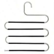 Stainless Steel Magic S-Shaped Multi-Layer Pants Rack, Pants Hanger, Wardrobe Storage Rack, Pants Clip, Wardrobe - Multicolor - View 6