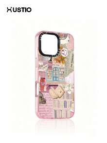 Casing Ponsel Transparan Anti-Jatuh Bahan TPU dengan Motif Rak Buku dan Huruf, Pelindung Benturan Kamera, Cocok Sebagai Hadiah Liburan untuk Pasangan dan Teman, Kompatibel dengan Ponsel Apple XS/XS Max/XR/11 12 13 14 15 16 Pro/Pro Max/14 15 Plus/17 16 Pro Max - MultiWarna - View 4