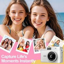 Kamera Digital Mini, Kamera Digital Definisi Tinggi, Kamera Digital Portabel, Kamera Digital HD 1080P, Mendukung Kartu Memori 32GB, Kamera Digital SLR Portabel, Multi-Fungsi Multi-Filter, Cocok untuk Vlogging dan Fotografi Perjalanan, Mainan Kamera Digital (Baterai Isi Ulang 200mA) - X5 (dengan kartu) - View 9