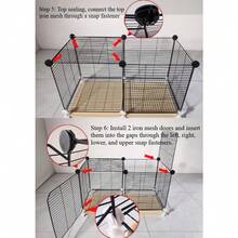 Encrypted Rabbit Cage Large Indoor Pet Rabbit Cage With Toilet, Automatic Waste Cleaning, Suitable For Guinea Pigs And Hamsters, Halloween, Christmas, Holiday Gift - Multicolor - View 10