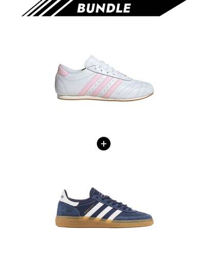 Adidas [Paket] RUN 70S 2.0 Kadın Taekwondo Ayakkabısı Bulut Beyazı/Şeffaf Pembe/Sakız JS0306 + Samba Handball Spezial Erkek Spor Ayakkabı İndigo JP7066