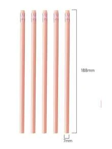 1組10支HB無木鉛筆，內建橡皮擦，樹脂三角筆桿，無鉛石墨鉛筆，書寫順滑，學校辦公繪圖用品 - 1套10支 - 查看 11
