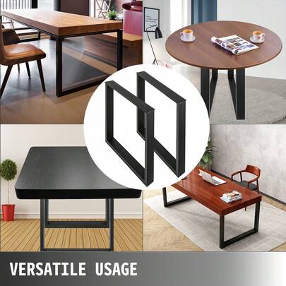 Black Metal Table Legs Set Of 2 Steel Table Legs 35x28 Inch Dining Table Legs Office Table Legs Computer Desk Legs Steel Bench Legs Country Style Table Legs DIY Furniture Legs