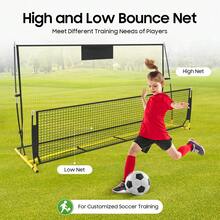 Foldable Football Training Net Rebounder Net Soccer Goal Kickback Target Train - Default - View 5