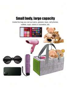 1pc Portable Bag/Handbag, Compatible With Toniebox Starter Set And Dolls; Suitable For Audio Player And Dolls Home/Outdoor Carrying Bag, Large Capacity Design, Multi-Functional Storage Bag, Can Store Miscellaneous Items, Toys, Small Objects. - Multicolor - View 11