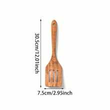 9-Piece Wooden Cooking Utensil Set - 9-Piece Natural Beech Wood Kitchen Tool Set, Wooden Spoon Set With Spoon Rack, Spoon Rest And Hooks, Wooden Spatula Set With 7 Metal Hooks - Brown - View 16