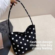 Polka Dot Print Magnetic Closure Underarm Small Bag, Niche Minimalist Versatile Women's Commuter Shoulder Bag, Lightweight Daily Outing Handbag, Gift Bag - Multicolor - View 5