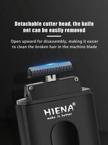 HIENA Multi-Function Electric Shaver, Men's Electric Shaver, Reciprocating Shaver, Perfect For Trimming Hair And Facial Hair. Comes With Brush, High-Quality Gift Choice, Mini Model Convenient For Travel - Black - View 4