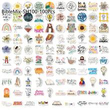 50/100pcs Bible Verse Stickers, Cartoon Graffiti Decorative Stickers, Suitable For Laptop, Water Bottle, Luggage, Helmet, Skateboard, Stationery, Motorcycle - A - View 9