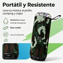 Mini altavoz decorativo con luces de colores, sonido estéreo nítido, carga tipo C, estructura resistente para uso diario en interiores y exteriores, regalo ideal para jóvenes y amantes de la música - Multicolor - Ver 5