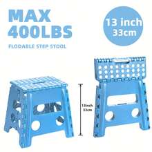 yoonispro 9/11/13 Inch Heavy Duty Folding Step Stool, Collapsible Plastic Stool With Non-Slip Design, Suitable For Kitchen, Bathroom, Bedroom, Adult Use (Blue And Pink, 1pc) - Multicolor - View 13