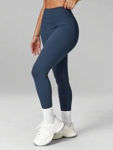 MFVIM Women's Yoga High Elastic Comfortable Skin-Friendly Casual Sports Tight Leggings - Blue - View 7
