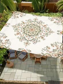 1 cái bạt che nắng in họa tiết hoa hướng dương phong cách vintage, bạt che và lều canopy cho dã ngoại ngoài trời, in phẳng 2D, phù hợp cho ngoài trời, sân vườn, cắm trại, bãi biển, vườn và nhiều bối cảnh khác, có thể giặt, đi kèm 4 dây cố định và 4 cọc cắm đất, không bao gồm khung - Nhiều màu - Xem 1