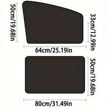 Car Window Sunshade, Sunshade Side Window Breathable Mesh Sunscreen, Anti-Ultraviolet And Heat, Universal, Suitable For Most Cars, Easy Magnetic Installation, Suitable For Camping, Travel, Nap. - A - View 4