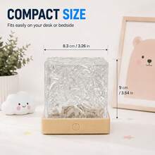 RGB Halloween Atmosphere Light USB Aurora Water Ripple Projection Lamp Color Changing LED Decorative Night Light Touch Control Rotating Mood Light Bedroom Desktop Decor Horror Party Holiday Decoration - Square Water Ripple Light - View 4
