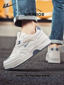Warrior Men's Board ShoesSpring And SummerComfortable Modest Style Casual Yet Sleek Sneakers Applicable Throughout The Year Wear-Resisting All-Day Wear Training Sneakers Running Shoes - Beige/Misty Blue - View 4