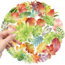 SCXXBSW 50pcs A Leaf Gold Foil Sticker Cool Anime Decorative Sticker Classic Gift Decoration Great Value Cute Cartoon Sticker Waterproof And Durable, Phone Case Decoration Can Be Stuck On Laptops, A Top Choice For Holiday Gifts - Multicolor - View 4