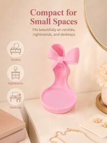 High Heel Shaped Jewelry Tray, Pink Jewelry Storage Box; Multi-Functional Storage For Rings, Earrings, Bracelets And Necklaces; Fashionable And Cute Design, Perfect For Placement On Vanity, Nightstand Or Bedroom; Elegant Jewelry Display Tray - Multicolor - View 6