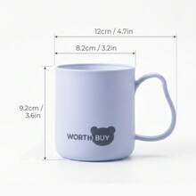 304不鏽鋼平底咖啡杯，耐摔雙層杯，附手柄塑膠杯，可重複使用牛奶茶杯，適合學生、學校、辦公室 - 彩色 - 查看 12