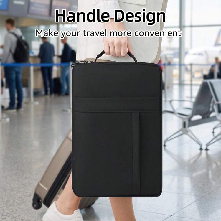 DANYCASE Laptop Sleeve Bag, Compatible With MacBook, HP, 11-15.6 Inch Ultrabook Laptop Case, Shockproof, Waterproof, Lightweight - Black - View 2