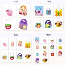 4/6/8/14pcs Children's DIY Felt Handbag Sewing Kit, Cartoon Educational Handmade Toy - Multicolor - View 12