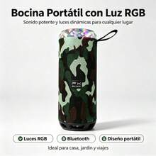 Mini altavoz decorativo con luces de colores, sonido estéreo nítido, carga tipo C, estructura resistente para uso diario en interiores y exteriores, regalo ideal para jóvenes y amantes de la música - Multicolor - Ver 2