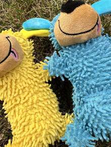 Squeaky Dog Toy, Mop-Shaped Toy, Vibrates And Makes Sound, Blue Self-Entertainment Boredom Relief Toy, Durable And Wear-Resistant, Suitable For Small Dogs Pet Supplies (1/2 Pcs) - Multicolor - View 10