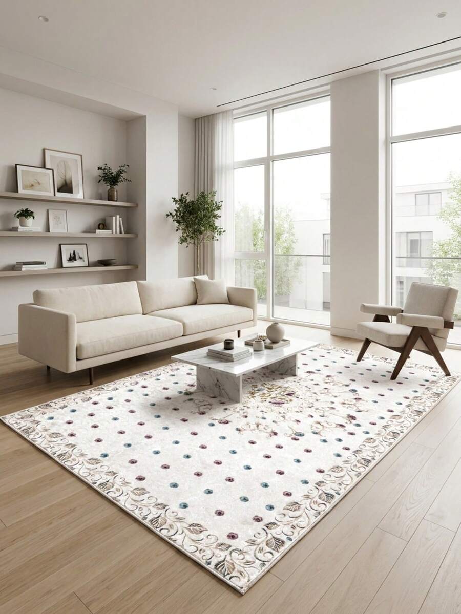 Vicenza Machine Washable Non-Slip Decorative Modern Vintage Kitchen Runner Hallway And Living Room Rug - Chocolate Brown - View 1